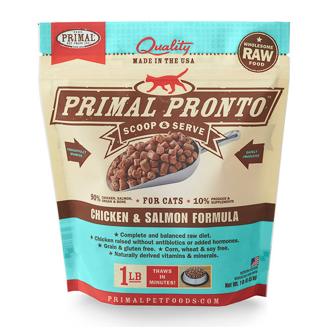 Primal Pronto Raw Frozen Cat Food - Chicken & Salmon - 1 lb image number null