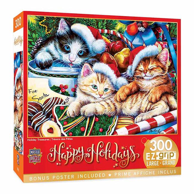 MasterPieces 300-Piece Happy Holidays Puzzle - Holiday Treasures image number null