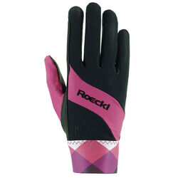 Roeckl Martingal Gloves - Black/Posh Pink