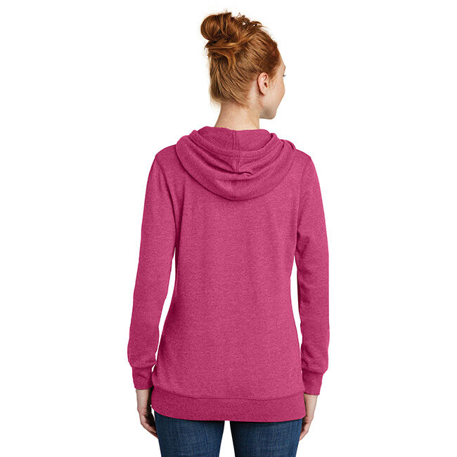 The Cheshire Horse Women's Lightweight Fleece Logo Hoodie - Heathered Pink Azalea image number null