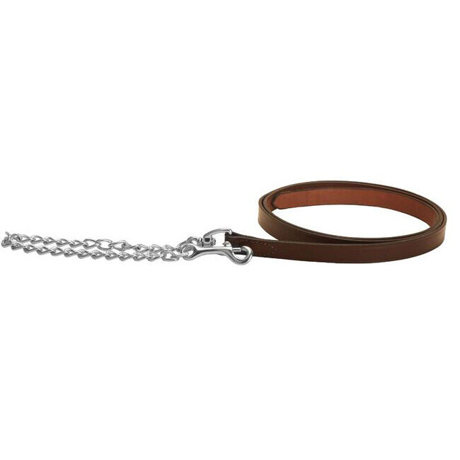 Tory Leather Leather Lead with Nickel-Plated Chain image number null