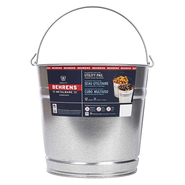 Behrens Galvanized Utility Pail - 12-Quart Capacity image number null