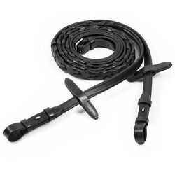 Tekna Laced Reins with Hook End Studs