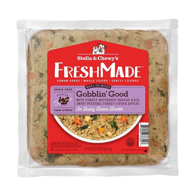 Stella & Chewy's FreshMade Gently Cooked Frozen Dog Food - Gobblin' Good - 16 oz image number null