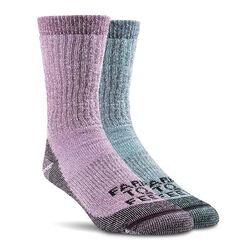 Farm to Feet Unisex Boulder Crew Sock - Lavendula & Niagara Blue - 2 Pairs