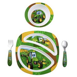 TOMY John Deere 4-Piece Toddler Dish Set
