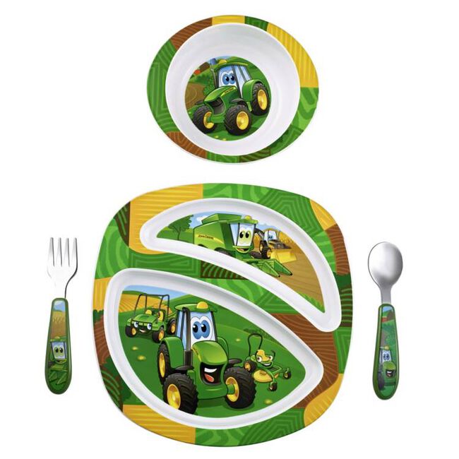 TOMY John Deere 4-Piece Toddler Dish Set image number null