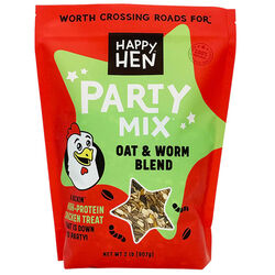 Happy Hen Party Mix - Oat & Worm Blend - 2 lb