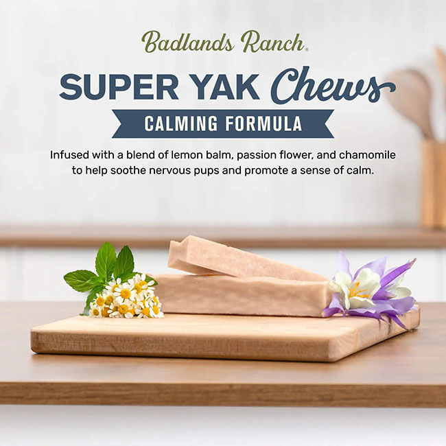 Badlands Ranch Super Yak Chews for Dogs - Calming Formula image number null