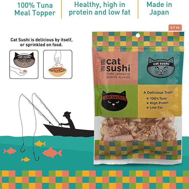 Presidio Natural Pet Cat Sushi Bonito Flakes - 0.7 oz image number null