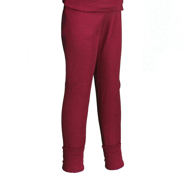 Hocosa Kids' Wool/Silk Long Johns - Bordeaux image number null