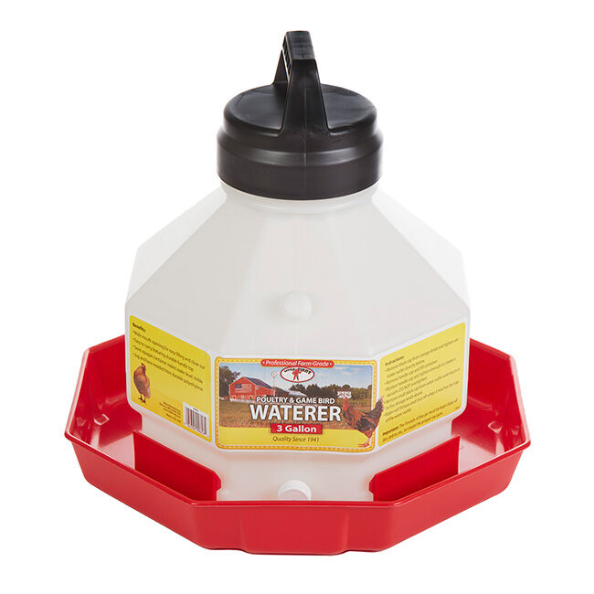 Little Giant 3 Gallon Plastic Poultry Waterer image number null