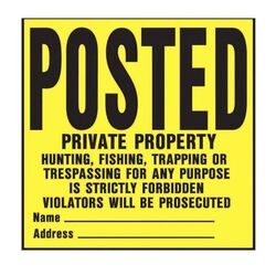 Hy-Ko Posted Private Property Sign