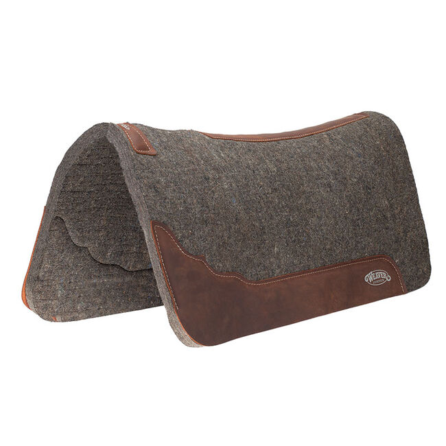 Weaver Premium Contoured 100% Wool Felt Saddle Pad - Gray image number null