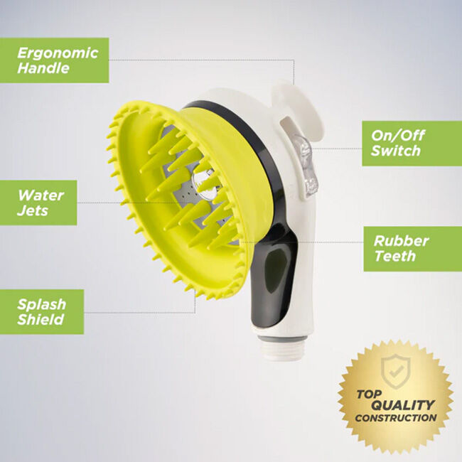 Wondurdog Indoor Dog Wash - Sink Attachment with Splash Shield Brush image number null