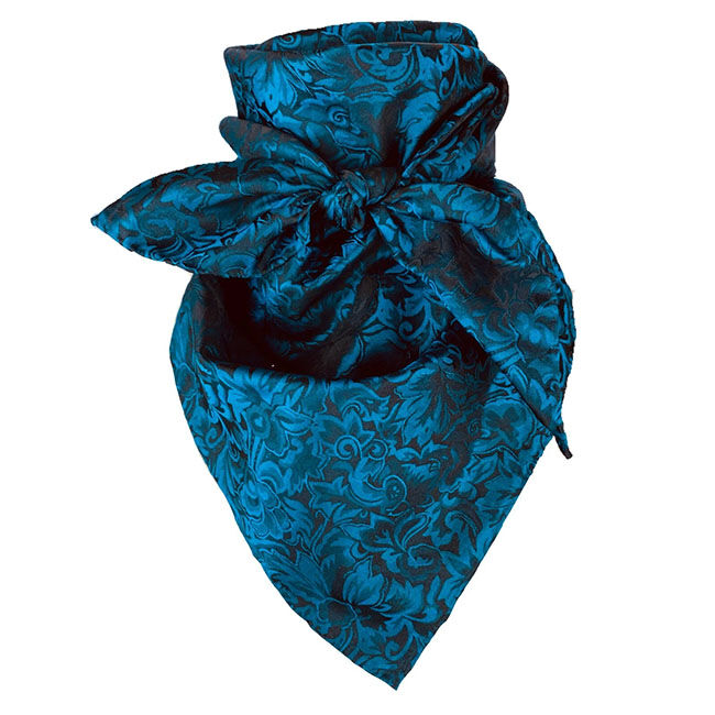 Wyoming Traders Wild Rag Baroque Silk Scarf - Cobalt image number null