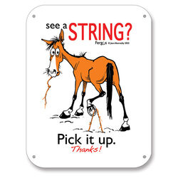 Kelley and Company Fergus Barn Sign - "Pick Up Strings"