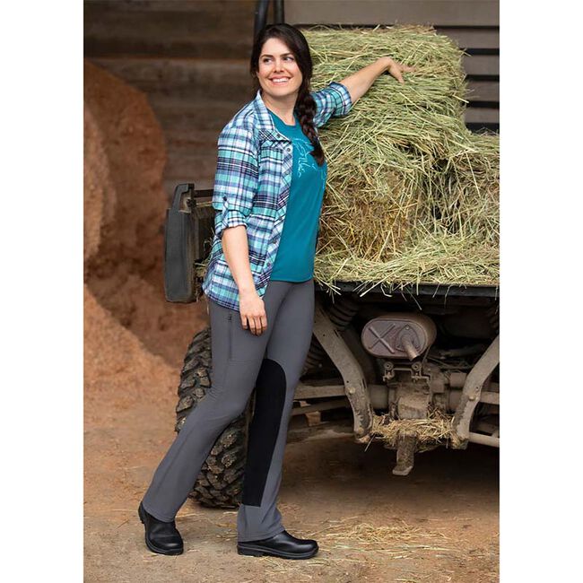 Kerrits Women's Dynamic Extended Knee Patch Bootcut Breech - Peppercorn - Closeout image number null