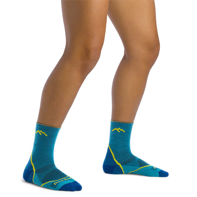 Darn Tough Kids' Light Hiker Micro Crew Lightweight Hiking Sock - Cascade image number null