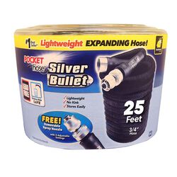Pocket Hose Silver Bullet 3/4" x 25' Expandable Lightweight Garden Hose