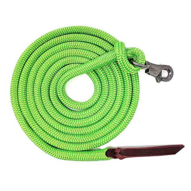 Knotty Girlz 9/16" Diameter Premium Polyester Yacht Braid Lead Rope with Trigger Bull Snap End image number null