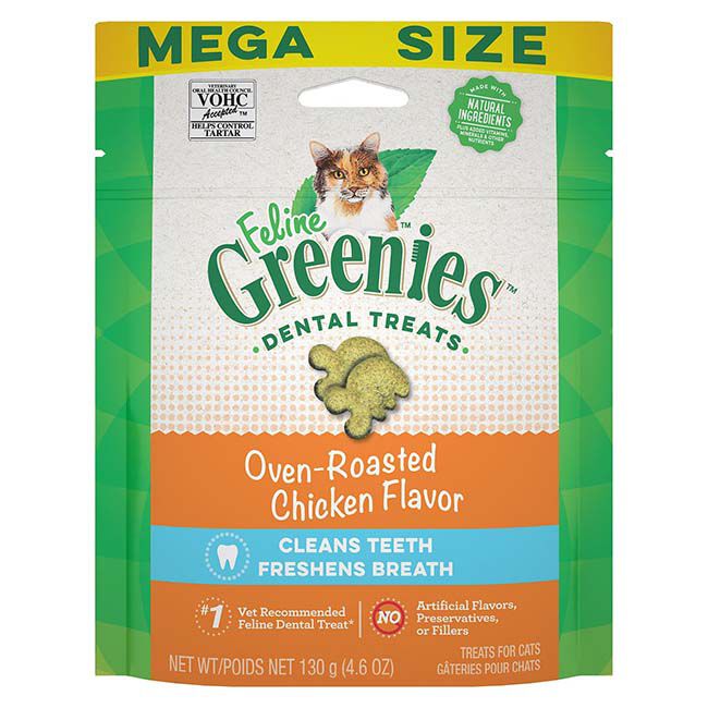 Greenies Feline Oven Roasted Chicken Flavor Dental Cat Treats  21 oz image number null