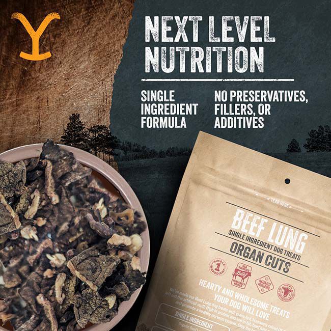 Yellowstone Dutton Ranch Dog Treat Co - Beef Lung image number null