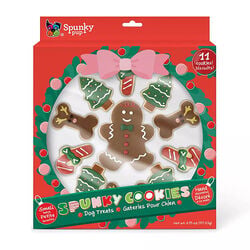 Spunky Pup Holiday Frosted Dog Cookie Gift Set - 11 Cookies