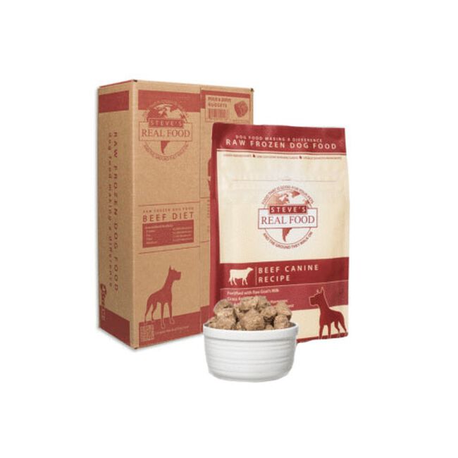 Steve's Raw Frozen Beef Barf Recipe Dog & Cat Food Nuggets