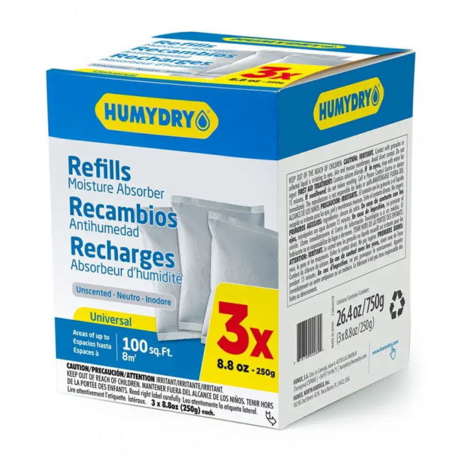 HUMYDRY Moisture Absorber Refills - Unscented - 8.8 oz - 3-Pack image number null