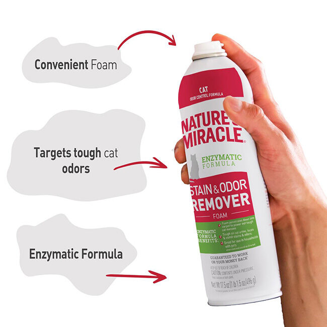 Nature's Miracle Foaming Stain & Odor Remover for Cats - 17.5 oz image number null
