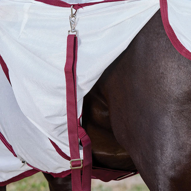 WeatherBeeta ComFiTec Essential Fly Sheet Combo - White/Maroon image number null