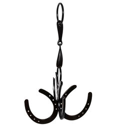 Horse Fare Black Four Horseshoe Hanging Cleaning Hook