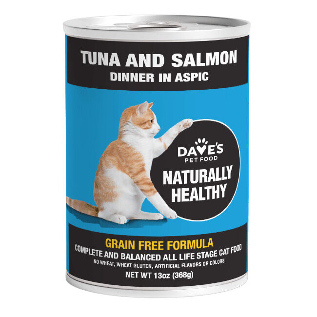 Dave's Pet Food Naturally Healthy Cat Food - Tuna & Salmon Dinner in Aspic - 13 oz image number null