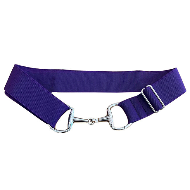 Anademi Stretch Belt with Silver-Tone Stirrup Buckle - Solids image number null