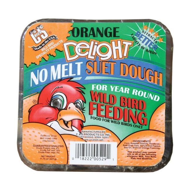 C&S Orange Delight Assorted Species Wild Bird Food Beef Suet 11.75 oz  image number null