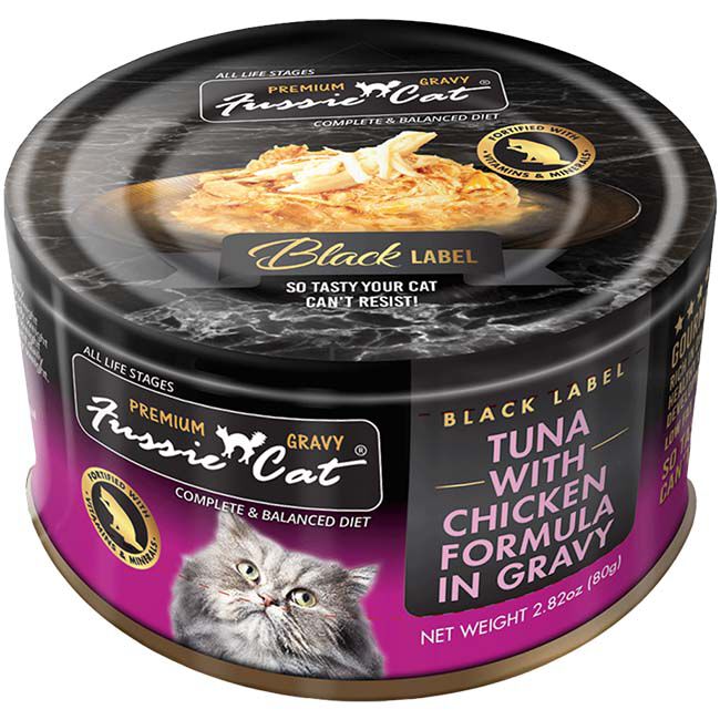 Fussie Cat Premium Gravy Cat Food - Tuna with Chicken Formula in Gravy - 2.8 oz image number null