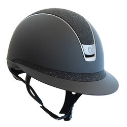 Samshield Miss Shadowmatt 2.0 Helmet with Crystal Fabric Top & Frontal Band - Black