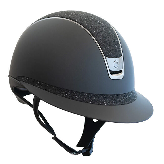 Samshield Miss Shadowmatt 2.0 Helmet with Crystal Fabric Top & Frontal Band - Black image number null