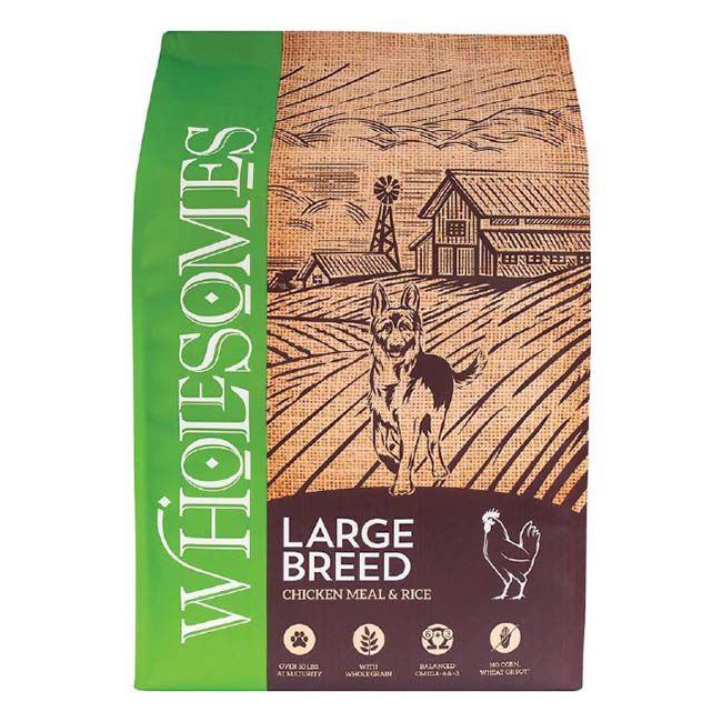 Wholesomes Large Breed Dog Food - Chicken Meal & Rice Formula image number null