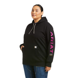 Ariat Women's Rebar Graphic Hoodie - Black/Purple