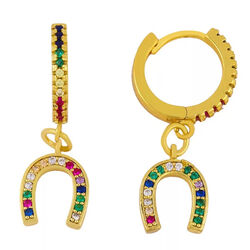 Equisite Elements of Style Over the Rainbow Lucky Earrings - Closeout