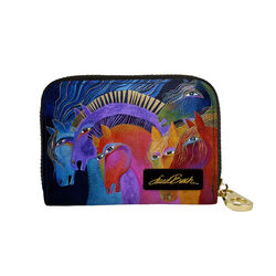 Monarque Laurel Burch RFID Zipper Wallet - Wild Horses of Fire