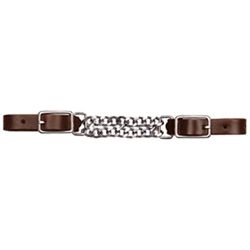 Weaver Bridle Leather Double Flat Link Chain Curb Strap