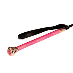Perri's Leather Pink Sparkle Crop with Diamond End