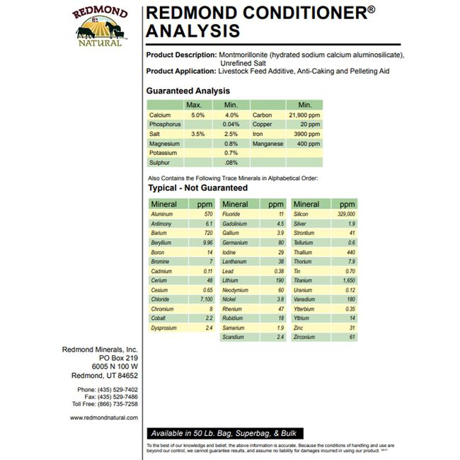 Redmond Livestock Conditioner Mineral Supplement image number null