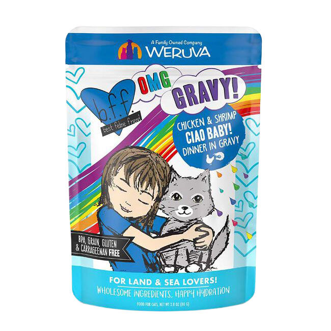 Weruva BFF OMG Cat Food - Ciao Baby! Chicken & Shrimp Dinner in Gravy - 2.8 oz image number null