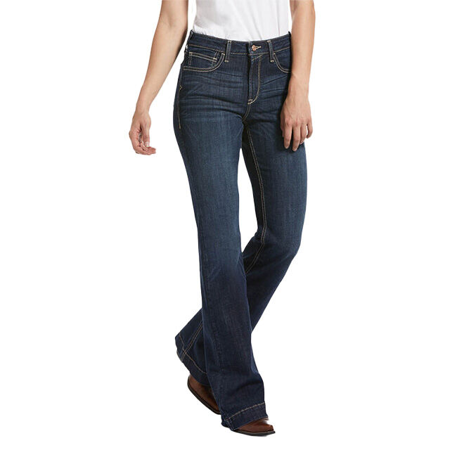 Ariat Women's Ella Slim Trouser Wide Leg Jeans - Rascal image number null