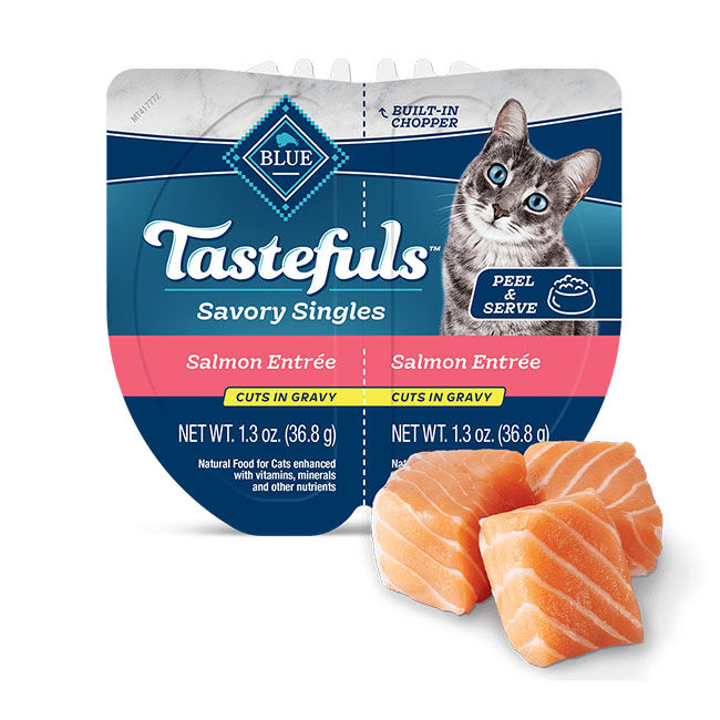 Blue Buffalo Tastefuls Savory Singles Cat Food - Salmon Entree - 2.6 oz image number null