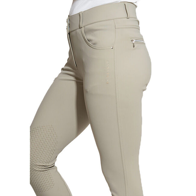 KL Select Women's Gabrielle Knee Patch Breech - Beige image number null